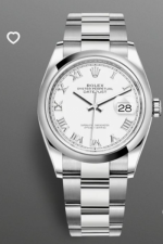 Replica Rolex Datejust White Roman Dial Stainless Steel 36MM Watch 